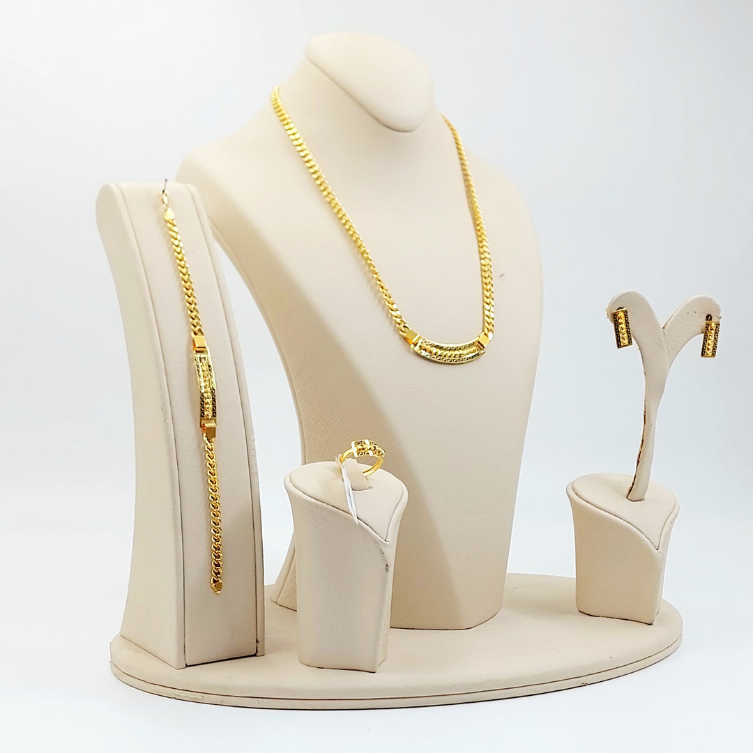 21K طقم جنزير بلاك-مجوهرات الشيخ سعيد-Saeed Jewelry 