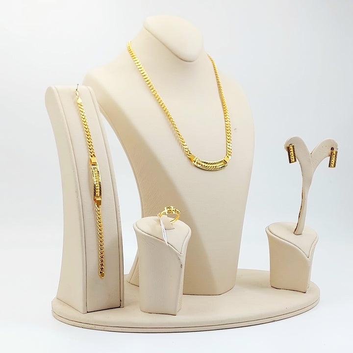21K طقم جنزير بلاك-مجوهرات الشيخ سعيد-Saeed Jewelry 