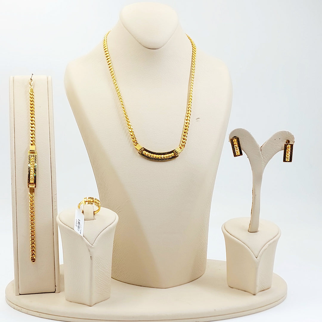 21K طقم جنزير بلاك-مجوهرات الشيخ سعيد-Saeed Jewelry 