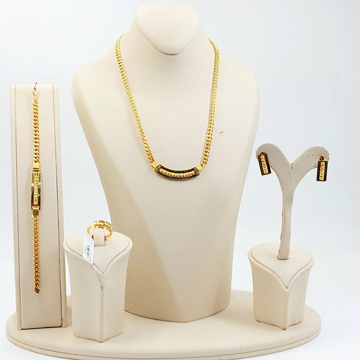 21K طقم جنزير بلاك-مجوهرات الشيخ سعيد-Saeed Jewelry 