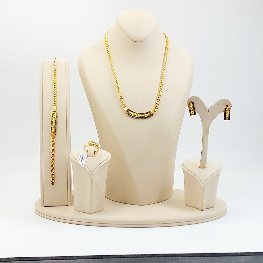 21K طقم جنزير بلاك-مجوهرات الشيخ سعيد-Saeed Jewelry 