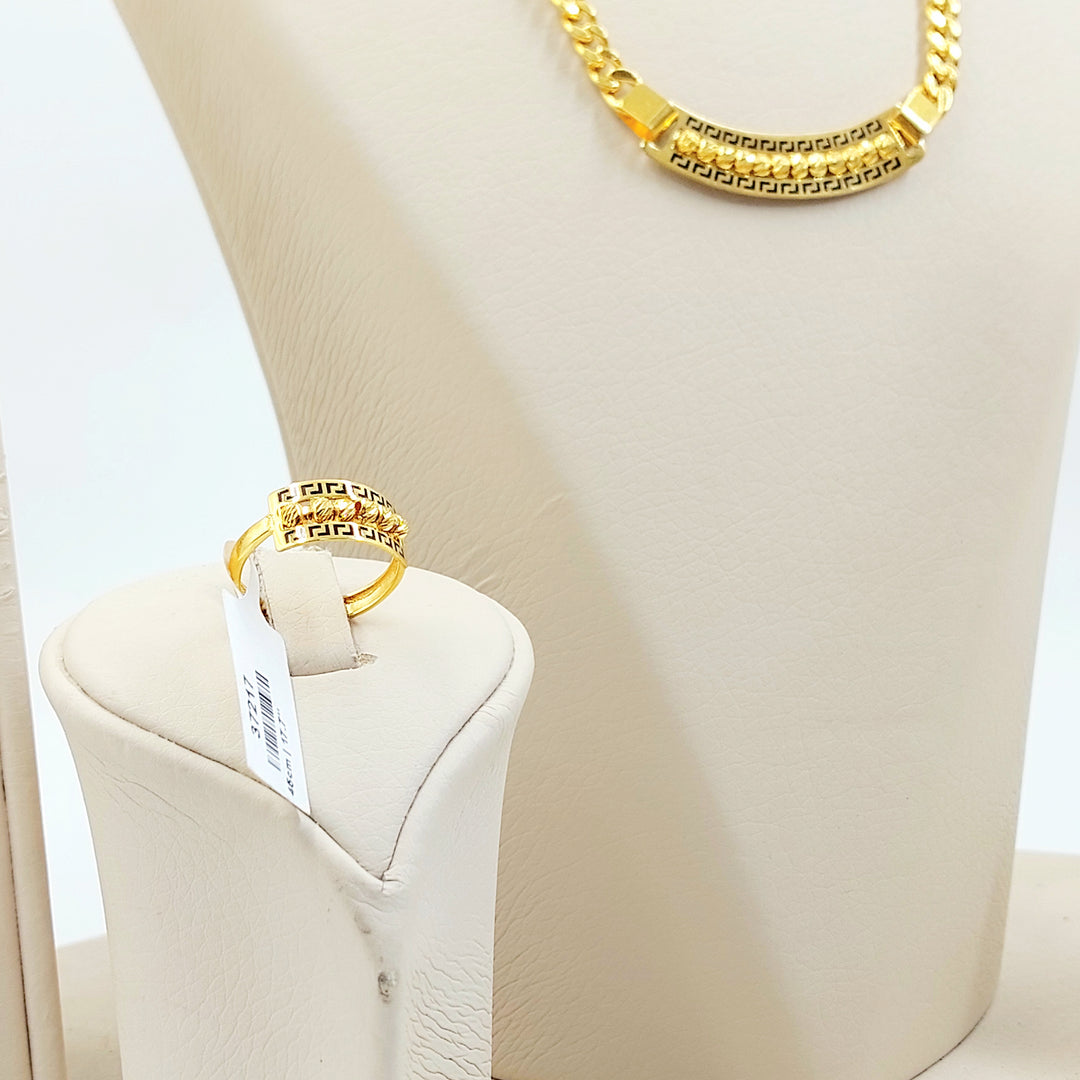 21K طقم جنزير بلاك-مجوهرات الشيخ سعيد-Saeed Jewelry 