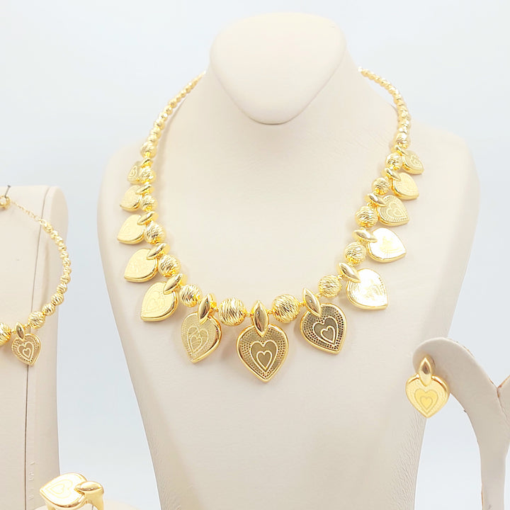 21K طقم قلب اكسترا-مجوهرات الشيخ سعيد-Saeed Jewelry 