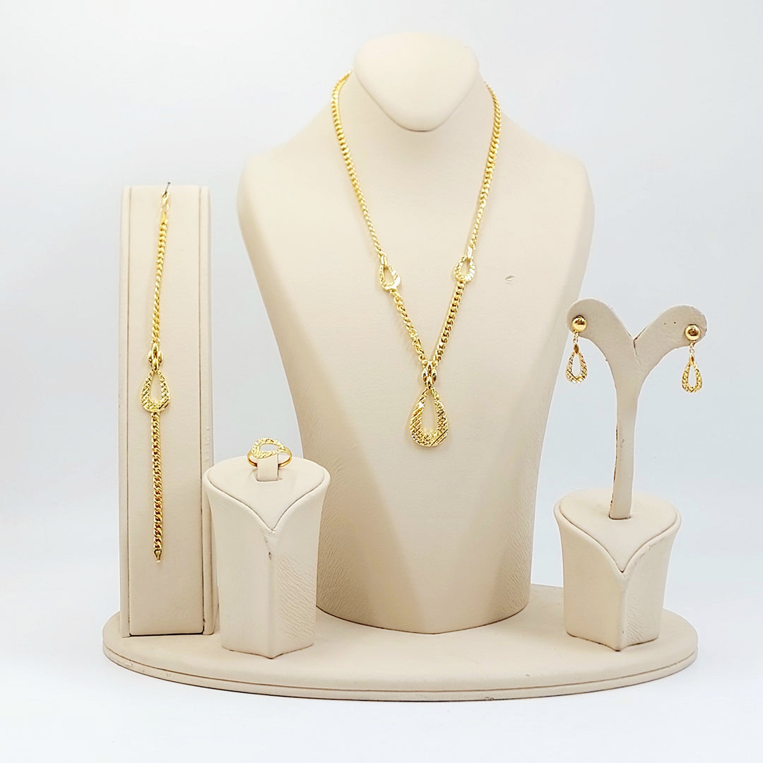 21K طقم جنزير اكسترا-مجوهرات الشيخ سعيد-Saeed Jewelry 