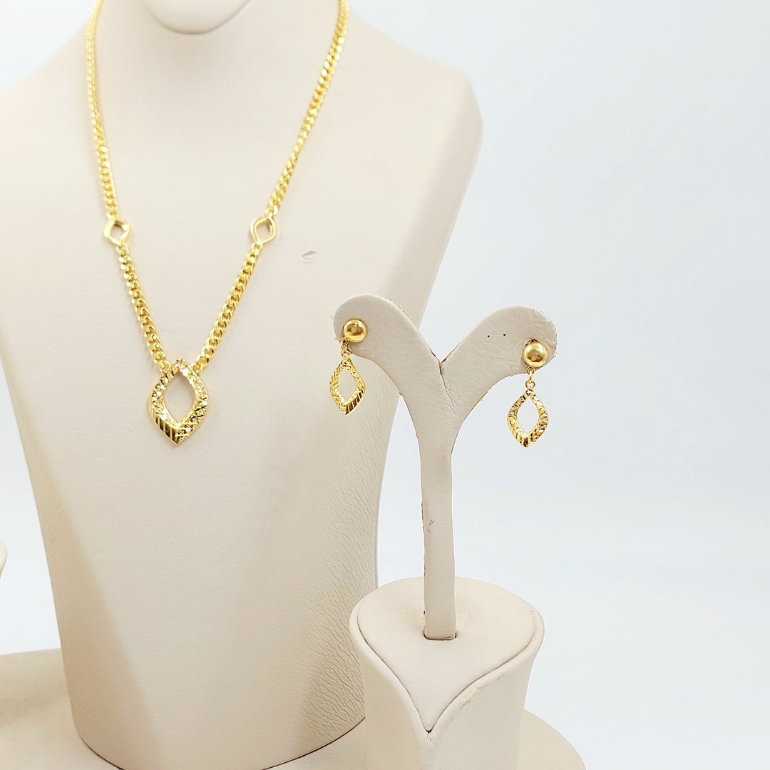 21K طقم جنزير اكسترا-مجوهرات الشيخ سعيد-Saeed Jewelry 