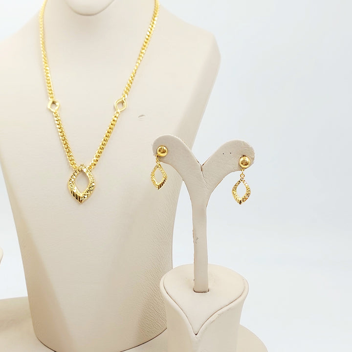 21K طقم جنزير اكسترا-مجوهرات الشيخ سعيد-Saeed Jewelry 