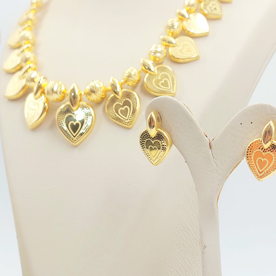 21K طقم قلب اكسترا-مجوهرات الشيخ سعيد-Saeed Jewelry 