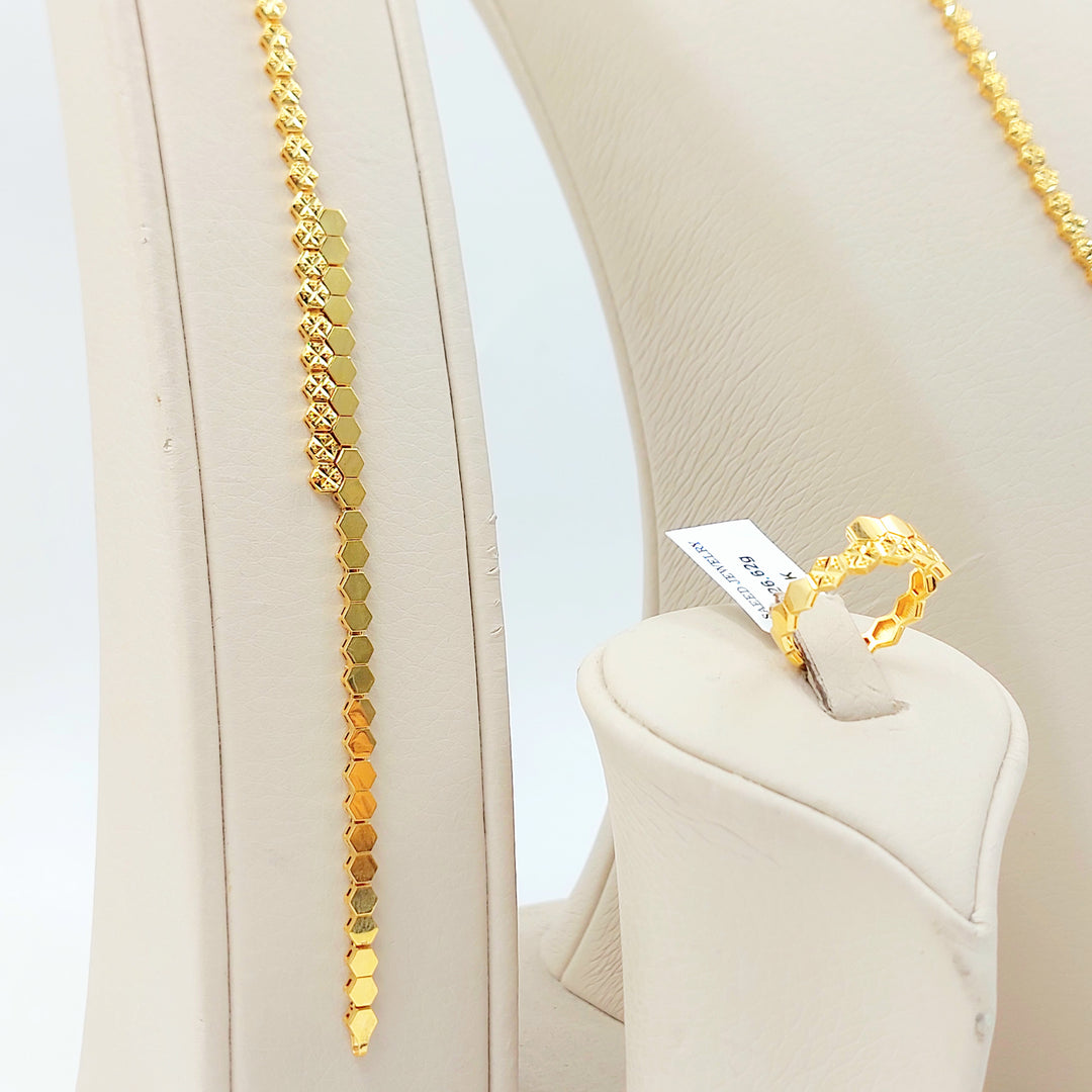 21K طقم اكسترا-مجوهرات الشيخ سعيد-Saeed Jewelry 