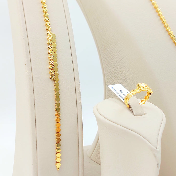 21K طقم اكسترا-مجوهرات الشيخ سعيد-Saeed Jewelry 