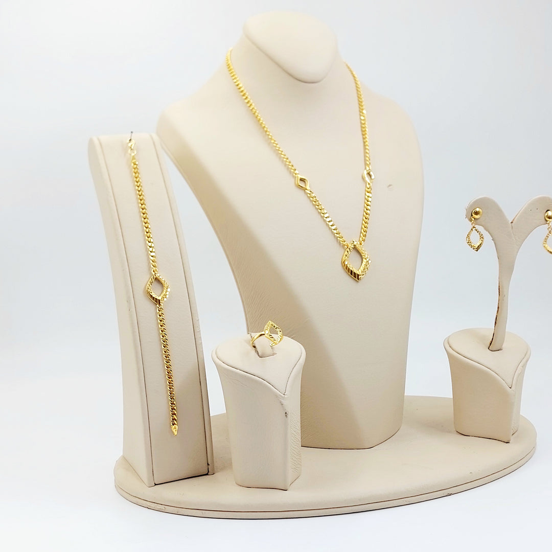 21K طقم جنزير اكسترا-مجوهرات الشيخ سعيد-Saeed Jewelry 