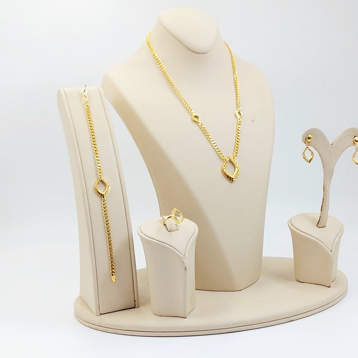 21K طقم جنزير اكسترا-مجوهرات الشيخ سعيد-Saeed Jewelry 