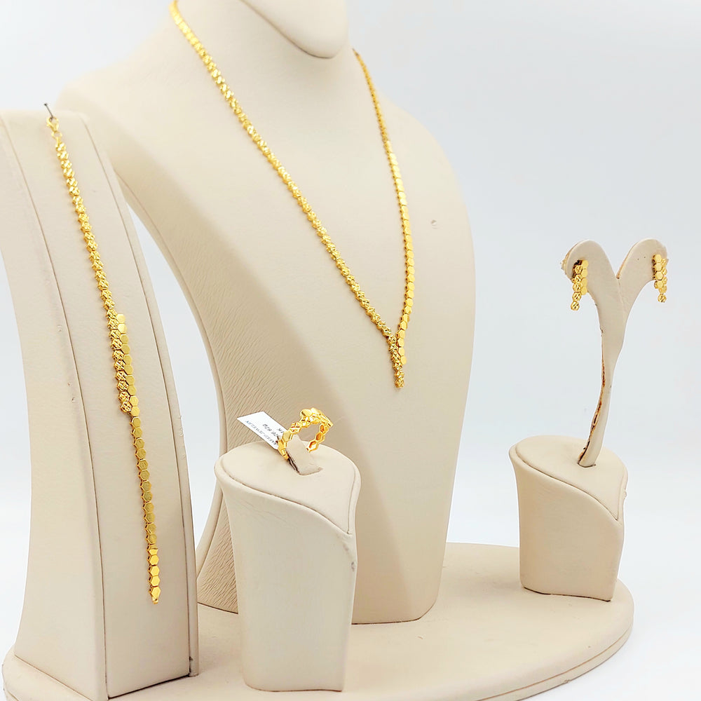21K طقم اكسترا-مجوهرات الشيخ سعيد-Saeed Jewelry 