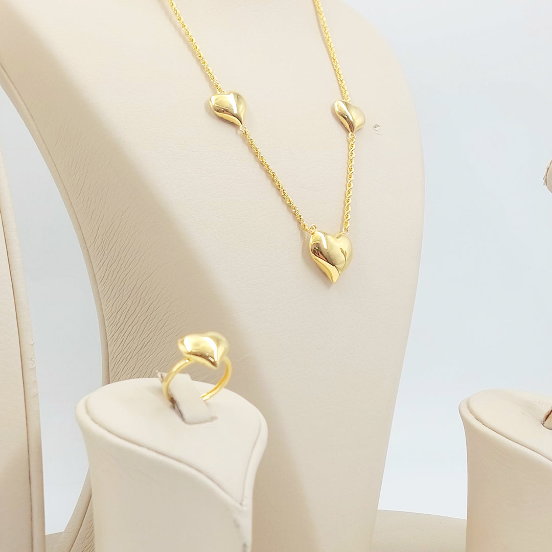 21K طقم قلب اكسترا-مجوهرات الشيخ سعيد-Saeed Jewelry 