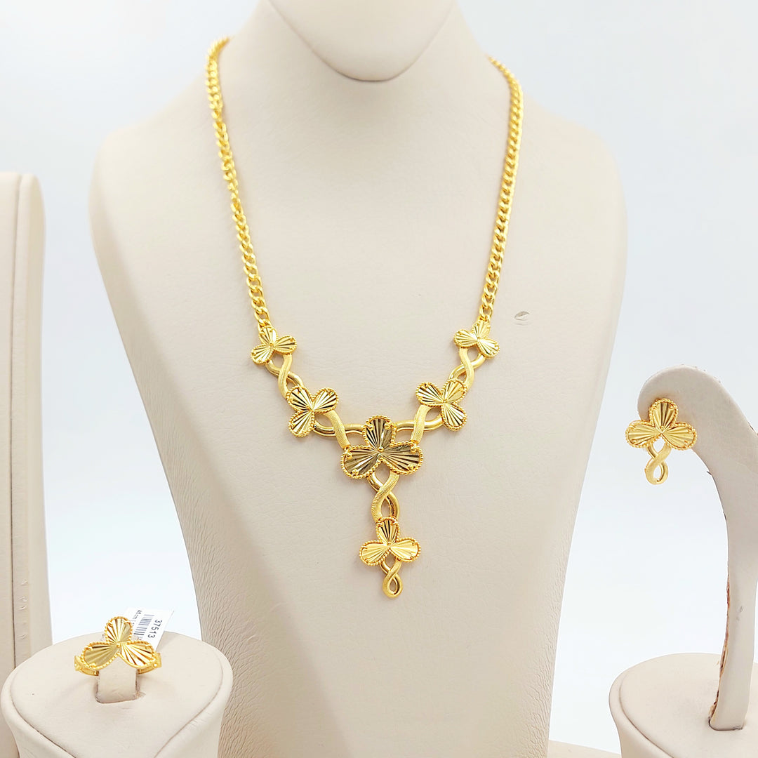 21K طقم وردة اكسترا-مجوهرات الشيخ سعيد-Saeed Jewelry 