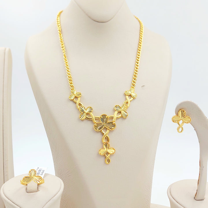 21K طقم وردة اكسترا-مجوهرات الشيخ سعيد-Saeed Jewelry 
