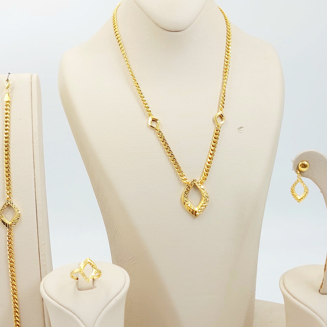 21K طقم جنزير اكسترا-مجوهرات الشيخ سعيد-Saeed Jewelry 