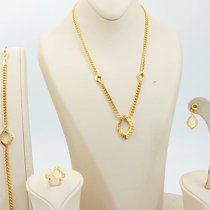 21K طقم جنزير اكسترا-مجوهرات الشيخ سعيد-Saeed Jewelry 