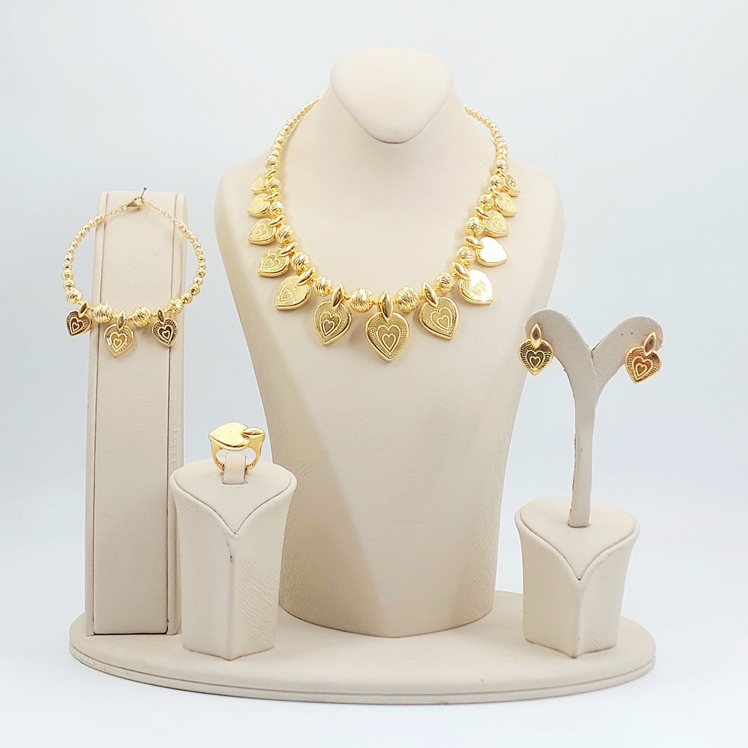 21K طقم قلب اكسترا-مجوهرات الشيخ سعيد-Saeed Jewelry 