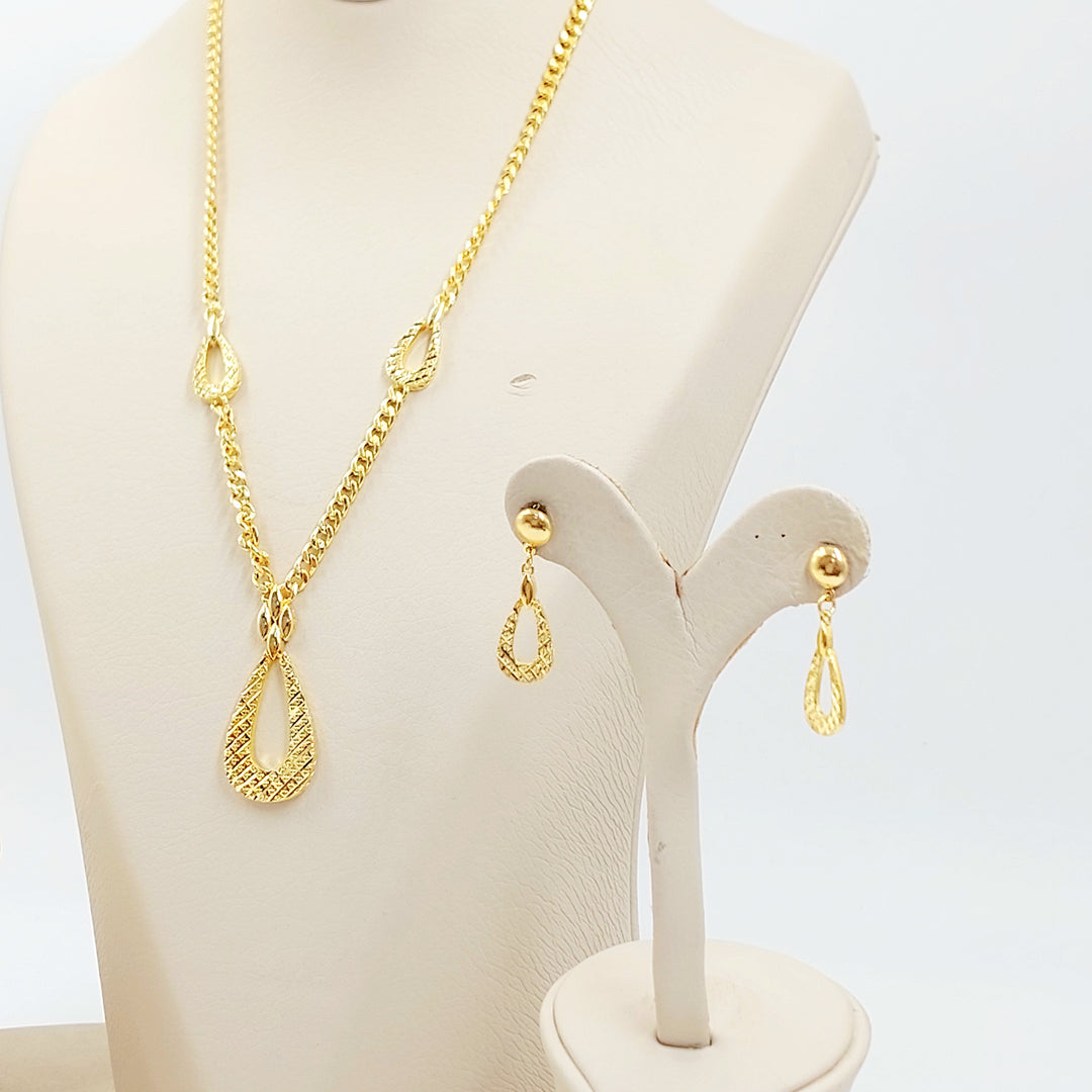 21K طقم جنزير اكسترا-مجوهرات الشيخ سعيد-Saeed Jewelry 