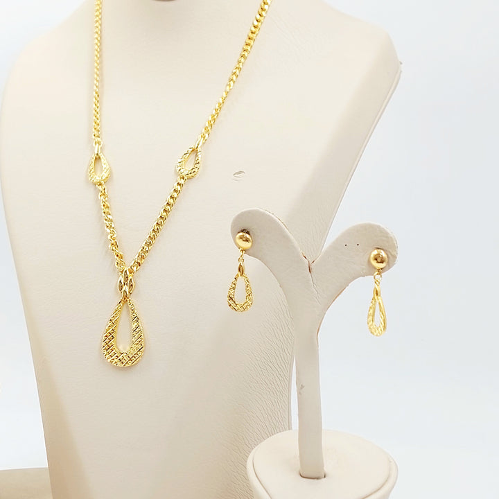 21K طقم جنزير اكسترا-مجوهرات الشيخ سعيد-Saeed Jewelry 