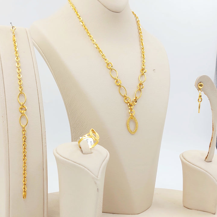 21K طقم زرد اكسترا-مجوهرات الشيخ سعيد-Saeed Jewelry 