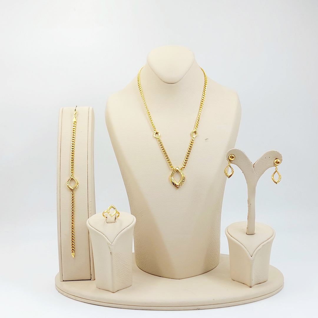 21K طقم جنزير اكسترا-مجوهرات الشيخ سعيد-Saeed Jewelry 