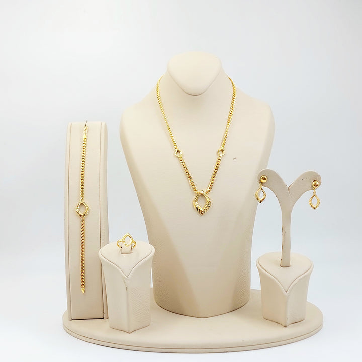 21K طقم جنزير اكسترا-مجوهرات الشيخ سعيد-Saeed Jewelry 