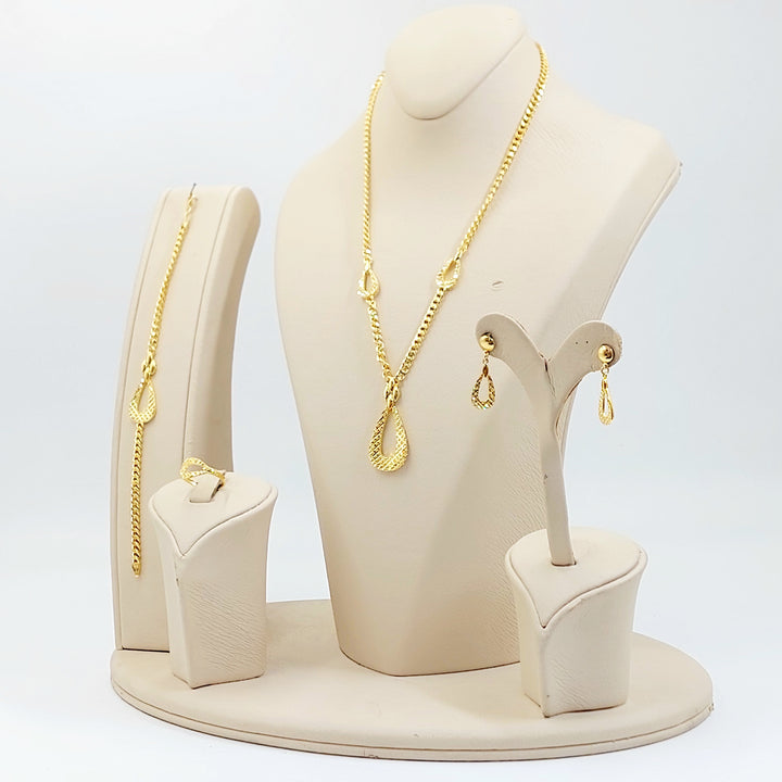 21K طقم جنزير اكسترا-مجوهرات الشيخ سعيد-Saeed Jewelry 