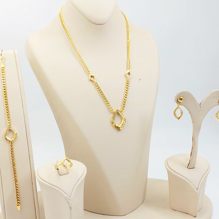 21K طقم جنزير اكسترا-مجوهرات الشيخ سعيد-Saeed Jewelry 