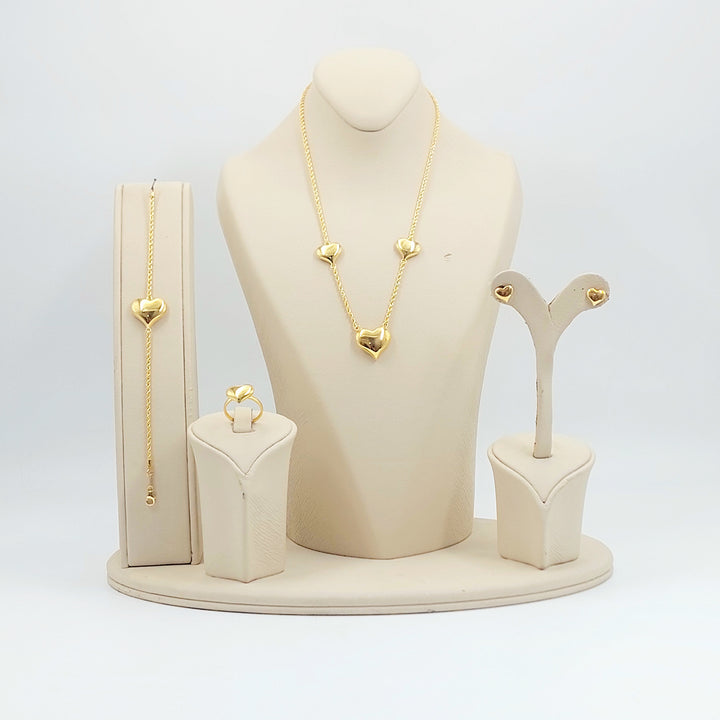 21K طقم قلب اكسترا-مجوهرات الشيخ سعيد-Saeed Jewelry 