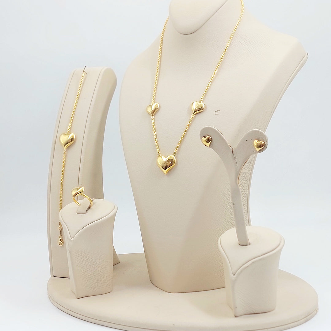 21K طقم قلب اكسترا-مجوهرات الشيخ سعيد-Saeed Jewelry 