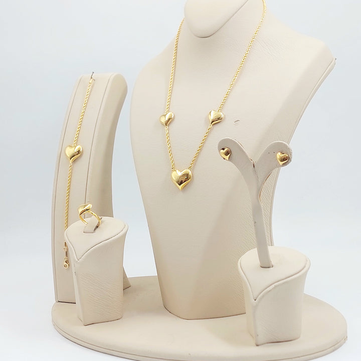 21K طقم قلب اكسترا-مجوهرات الشيخ سعيد-Saeed Jewelry 