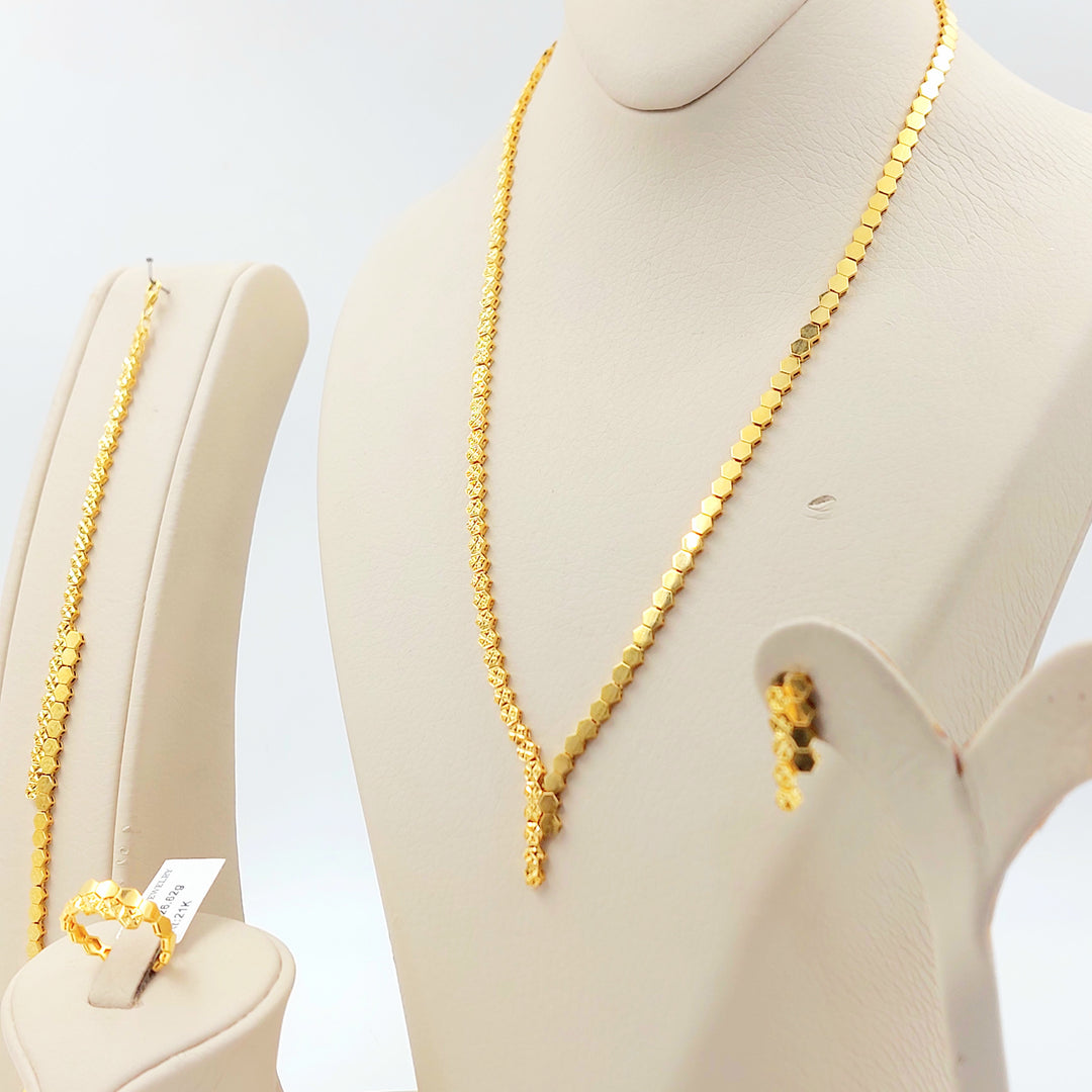 21K طقم اكسترا-مجوهرات الشيخ سعيد-Saeed Jewelry 