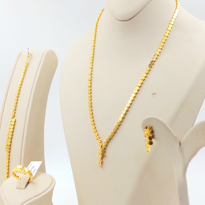 21K طقم اكسترا-مجوهرات الشيخ سعيد-Saeed Jewelry 