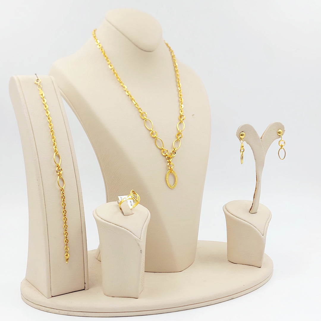 21K طقم زرد اكسترا-مجوهرات الشيخ سعيد-Saeed Jewelry 