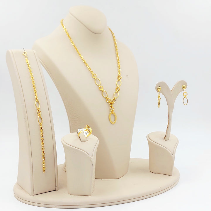 21K طقم زرد اكسترا-مجوهرات الشيخ سعيد-Saeed Jewelry 