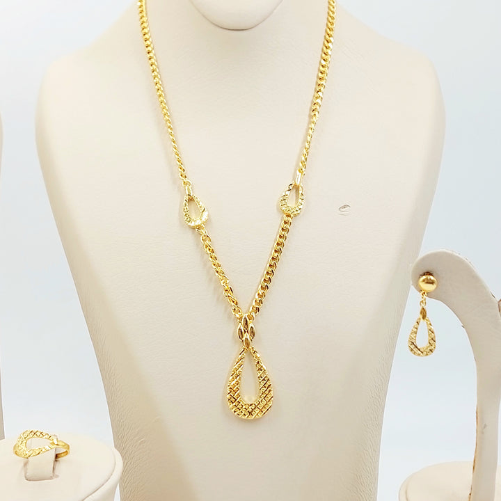 21K طقم جنزير اكسترا-مجوهرات الشيخ سعيد-Saeed Jewelry 