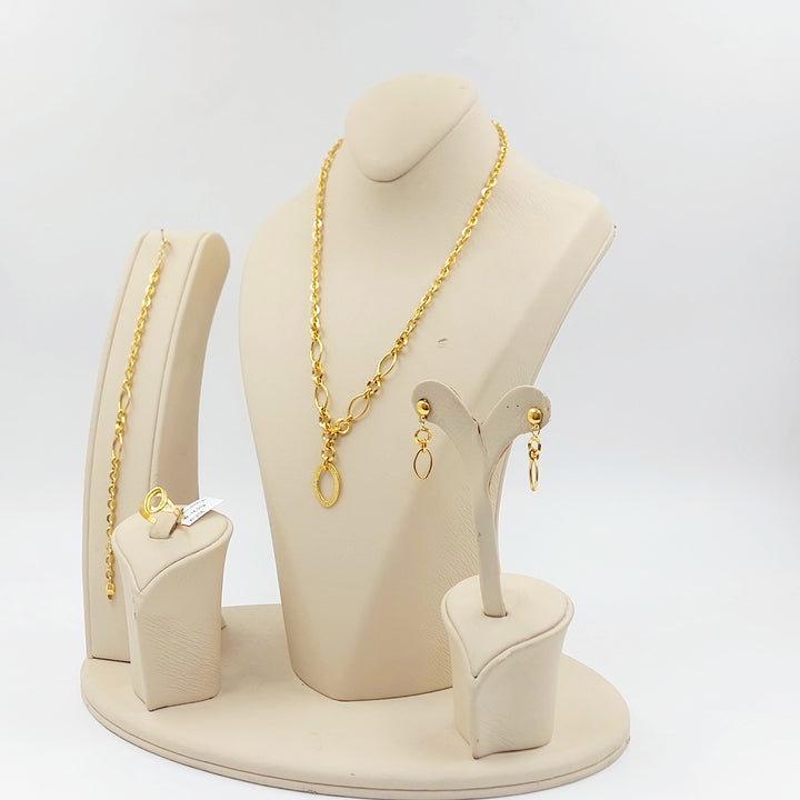 21K طقم زرد اكسترا-مجوهرات الشيخ سعيد-Saeed Jewelry 