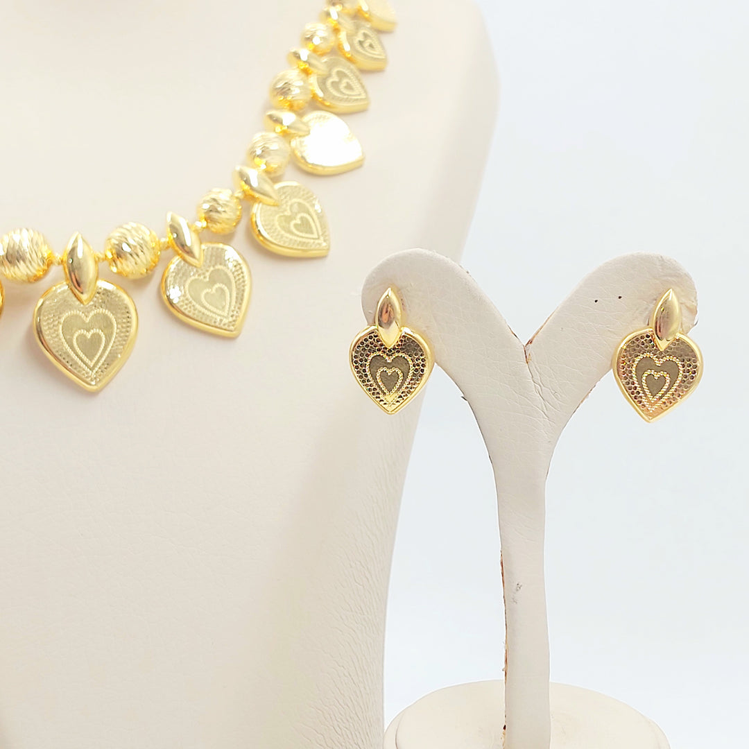 21K طقم قلب اكسترا-مجوهرات الشيخ سعيد-Saeed Jewelry 