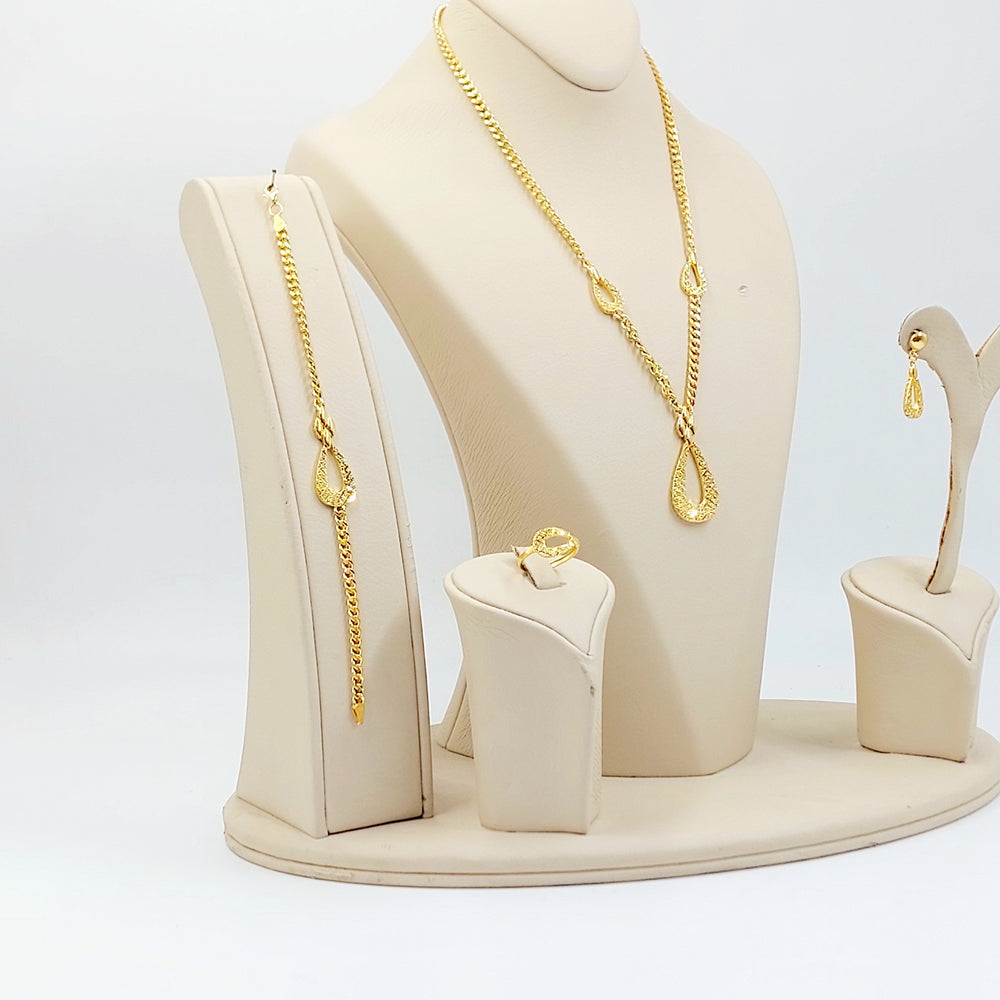 21K طقم جنزير اكسترا-مجوهرات الشيخ سعيد-Saeed Jewelry 