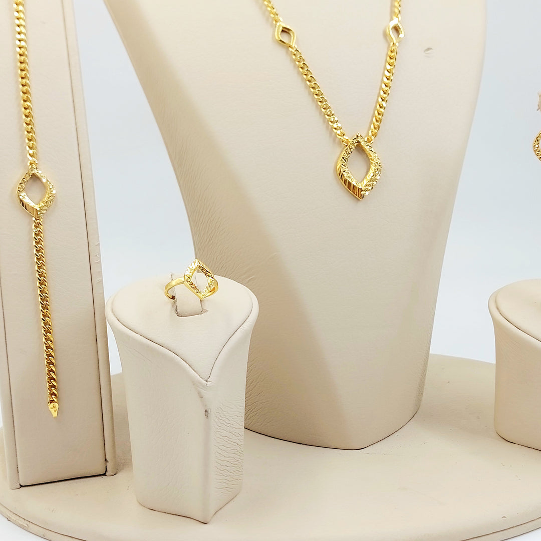 21K طقم جنزير اكسترا-مجوهرات الشيخ سعيد-Saeed Jewelry 