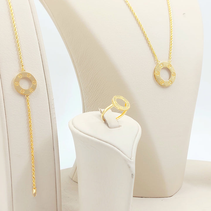 21K طقم فيجارو اكسترا-مجوهرات الشيخ سعيد-Saeed Jewelry 