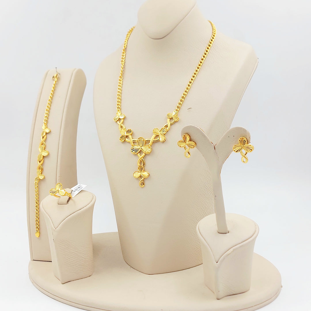 21K طقم وردة اكسترا-مجوهرات الشيخ سعيد-Saeed Jewelry 