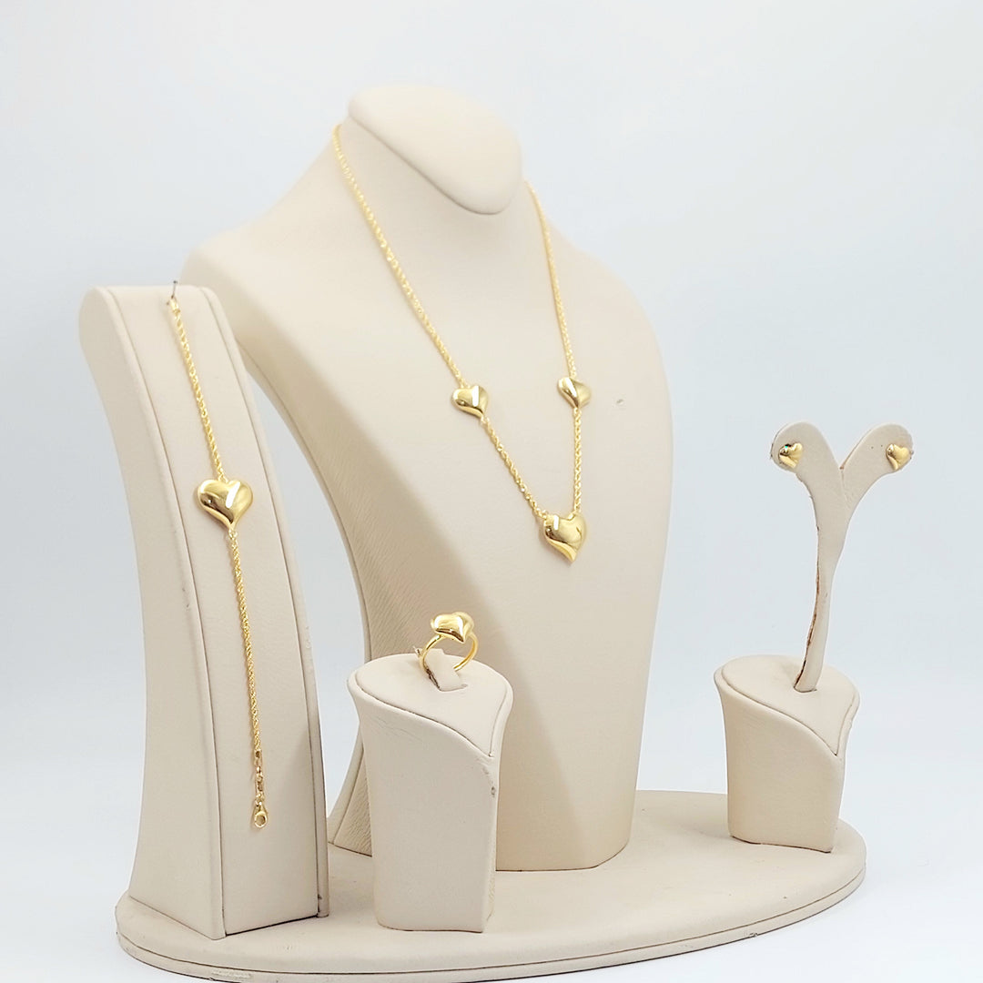21K طقم قلب اكسترا-مجوهرات الشيخ سعيد-Saeed Jewelry 