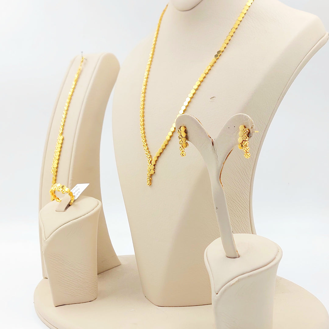 21K طقم اكسترا-مجوهرات الشيخ سعيد-Saeed Jewelry 