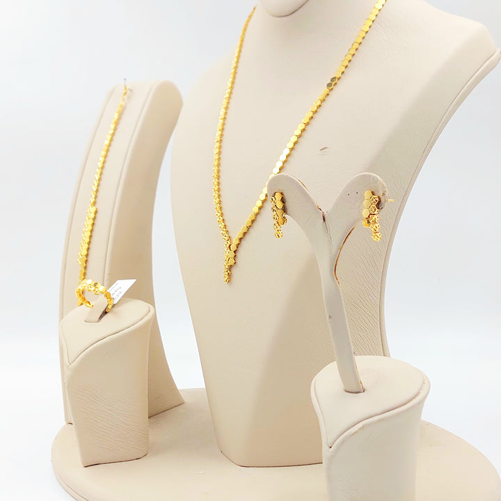 21K طقم اكسترا-مجوهرات الشيخ سعيد-Saeed Jewelry 