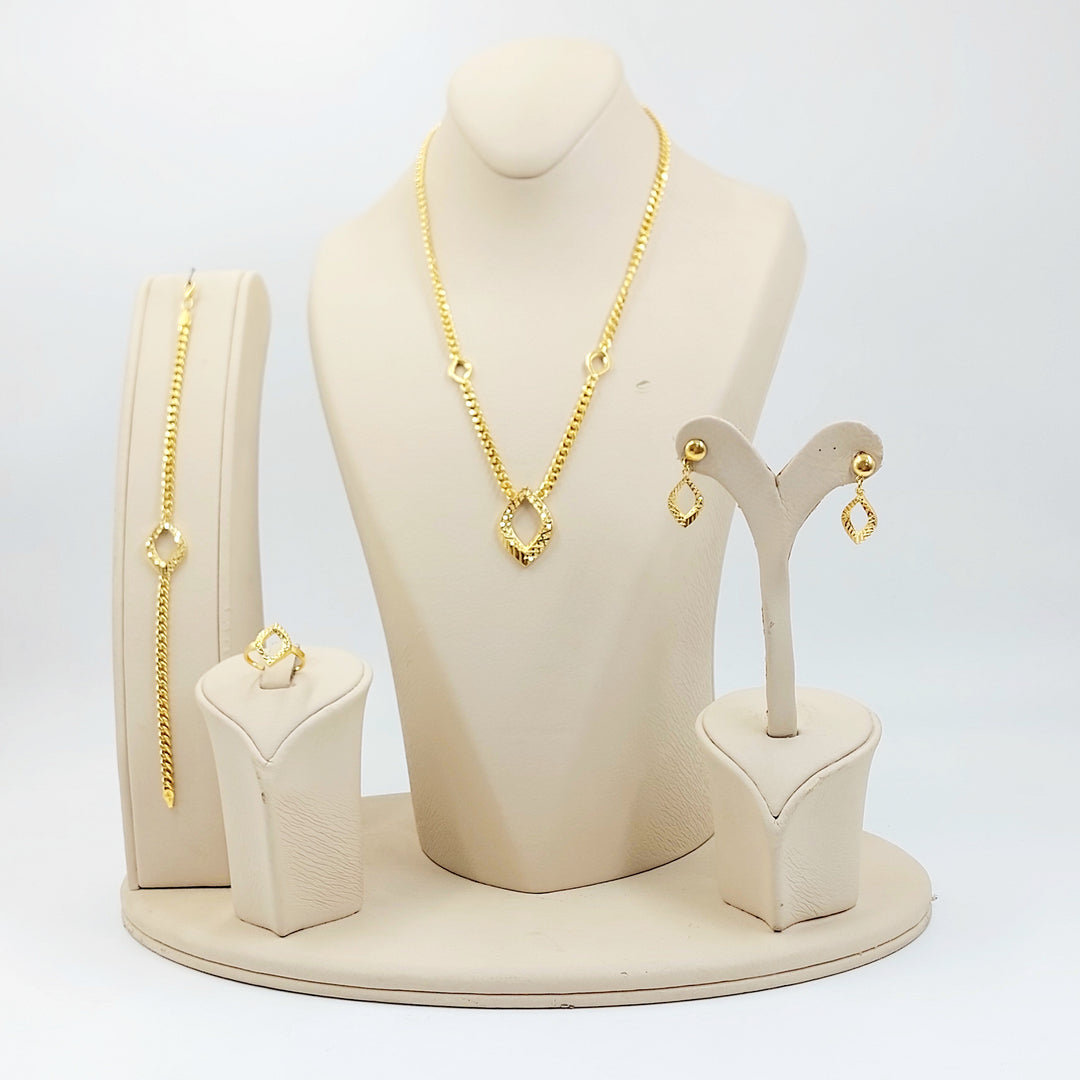 21K طقم جنزير اكسترا-مجوهرات الشيخ سعيد-Saeed Jewelry 