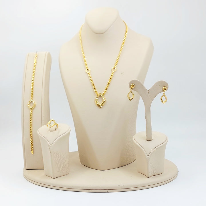 21K طقم جنزير اكسترا-مجوهرات الشيخ سعيد-Saeed Jewelry 