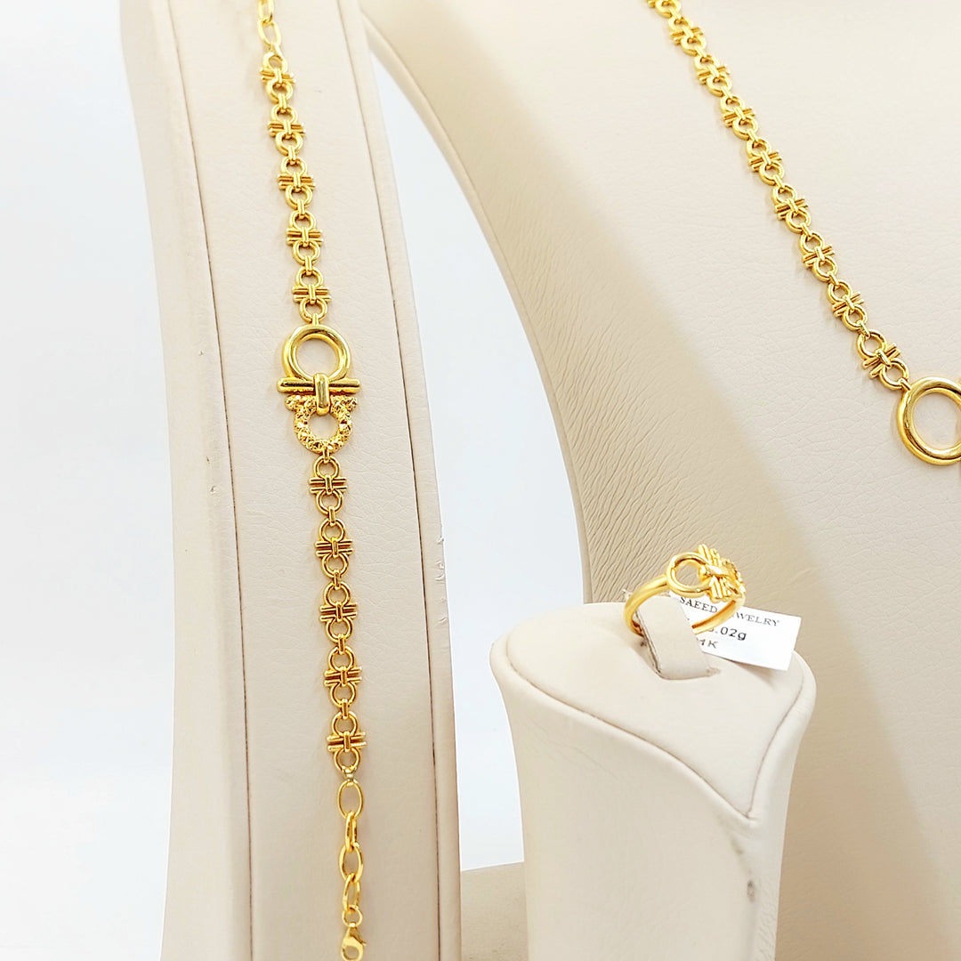 21K طقم اكسترا-مجوهرات الشيخ سعيد-Saeed Jewelry 