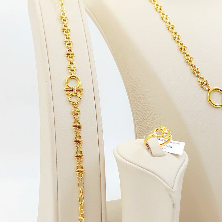 21K طقم اكسترا-مجوهرات الشيخ سعيد-Saeed Jewelry 